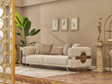 Nova Cream Stationary Sofa by Furnia at Eve Furniture