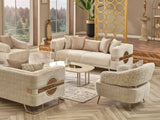 Nova Cream Stationary Sofa by Furnia at Eve Furniture