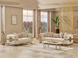 Nova Cream Stationary Sofa by Furnia at Eve Furniture