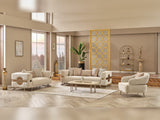 Nova Cream Stationary Sofa by Furnia at Eve Furniture
