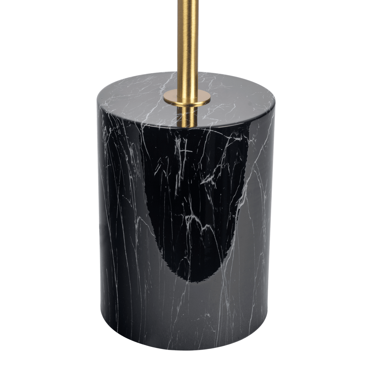 Nova Hydro Black Table Lamp with On/Off Switch Double Lamp with Faux Marble Base