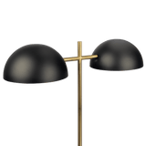 Nova Hydro Black Table Lamp with On/Off Switch Double Lamp with Faux Marble Base