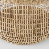 Nova (Set of 2) Light Brown Seagrass Woven Round Basket W/ Long Handle by Mercana at Eve Furniture