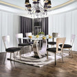 Nova Silver/Black Dining Table by Furniture of America at Eve Furniture