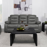 Nova Upholstered Motion Reclining Sofa Dark Grey