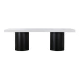 Nova White Lacquer 95" Rectangular Dining Table by TOV Furniture at Eve Furniture