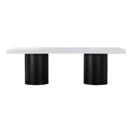 Nova White Lacquer 95" Rectangular Dining Table by TOV Furniture at Eve Furniture