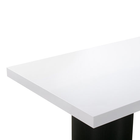 Nova White Lacquer 95" Rectangular Dining Table by TOV Furniture at Eve Furniture