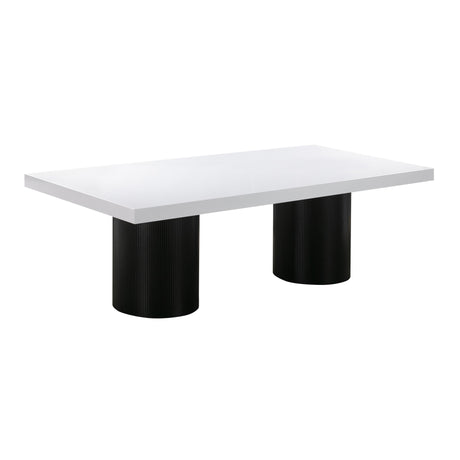 Nova White Lacquer 95" Rectangular Dining Table by TOV Furniture at Eve Furniture