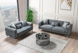 Belinda Gray Velvet Sofa 89" & Loveseat 69"