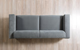 Belinda Gray Velvet Sofa 89" & Loveseat 69"