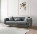 Belinda Gray Velvet Sofa 89" & Loveseat 69"