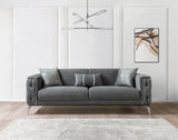 Belinda Gray Velvet Sofa 89" & Loveseat 69"