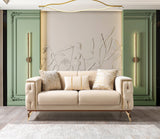 Belinda Ivory Velvet Sofa 89" & Loveseat 69"