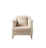 Belinda Ivory Velvet Sofa 89" & Loveseat 69"