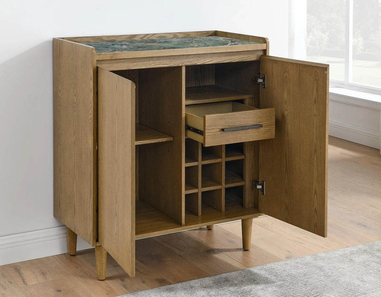 Novato Light Chestnut Sintered Stone Cabinet by Steve Silver at Eve Furniture