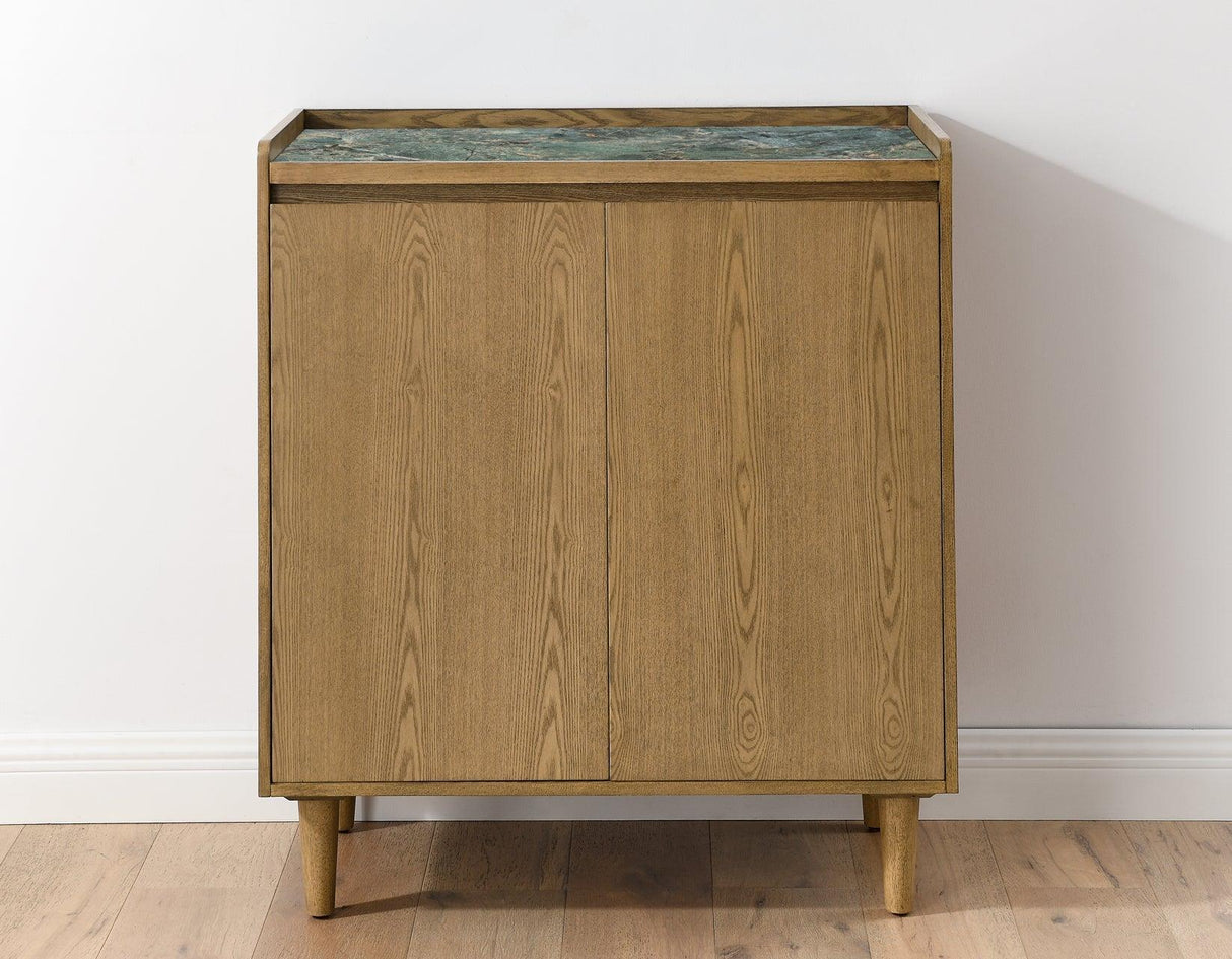 Novato Light Chestnut Sintered Stone Cabinet by Steve Silver at Eve Furniture