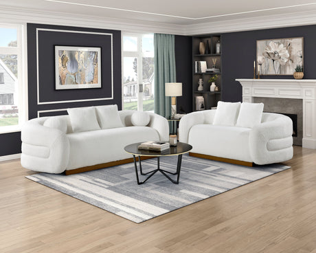 Novella White Living Room Set by Homelegance at Eve Furniture