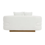 Novella White Loveseat by Homelegance at Eve Furniture