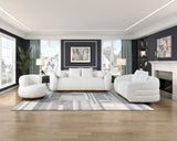Novella White Loveseat by Homelegance at Eve Furniture