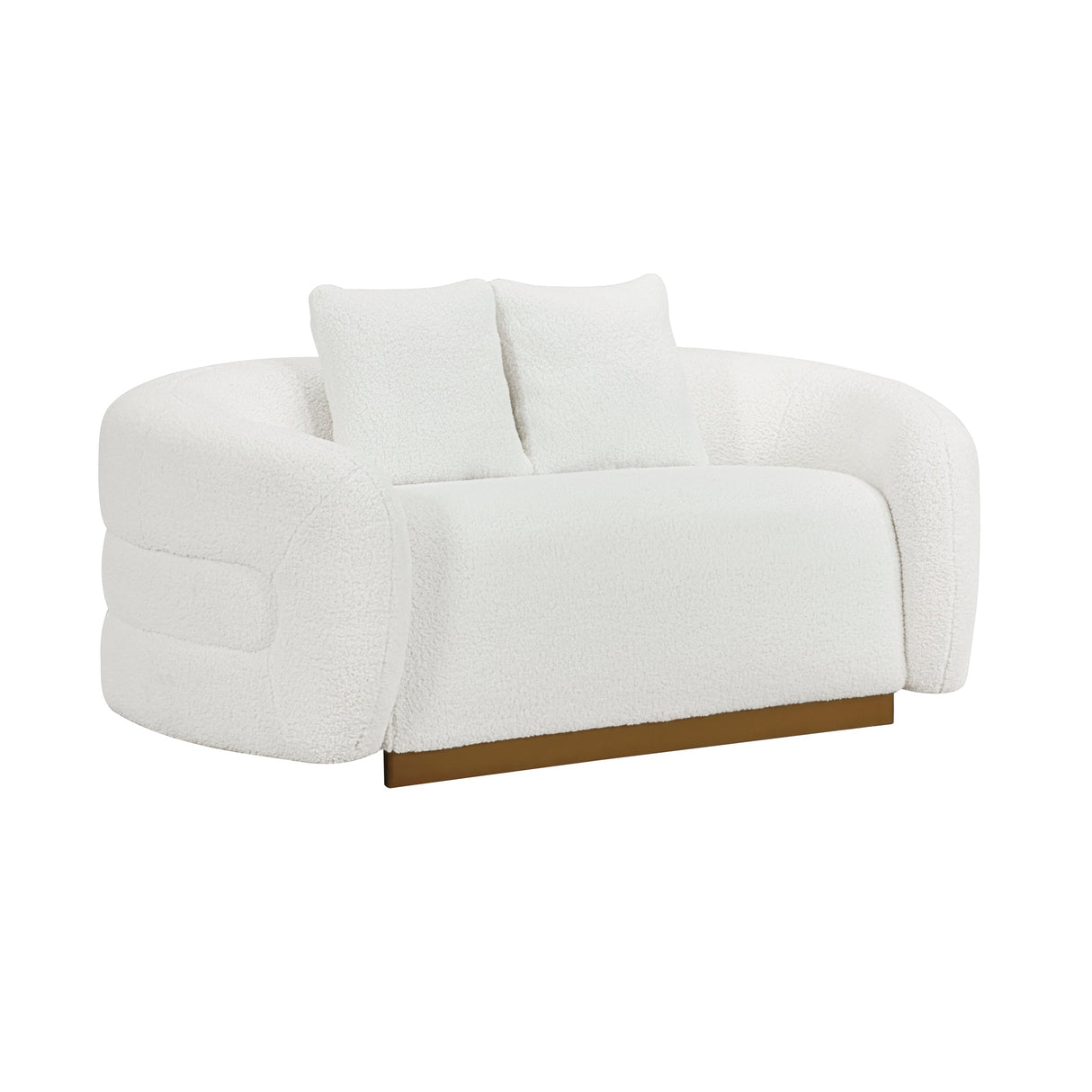 Novella White Loveseat by Homelegance at Eve Furniture