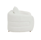 Novella White Loveseat by Homelegance at Eve Furniture