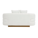 Novella White Loveseat by Homelegance at Eve Furniture