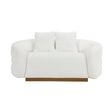 Novella White Loveseat by Homelegance at Eve Furniture