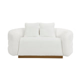Novella White Loveseat by Homelegance at Eve Furniture