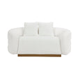 Novella White Loveseat by Homelegance at Eve Furniture