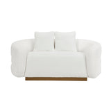 Novella White Loveseat by Homelegance at Eve Furniture