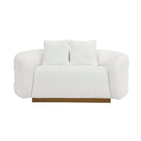 Novella White Loveseat by Homelegance at Eve Furniture