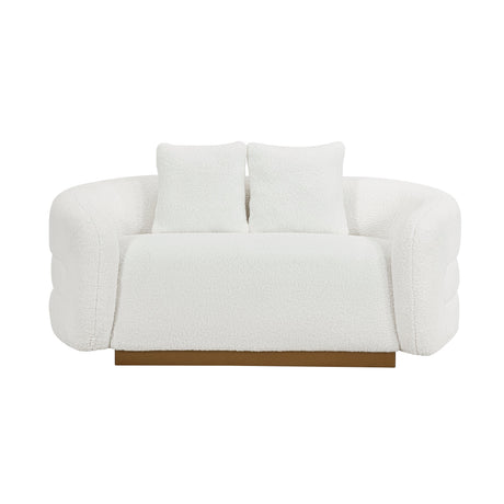 Novella White Loveseat by Homelegance at Eve Furniture
