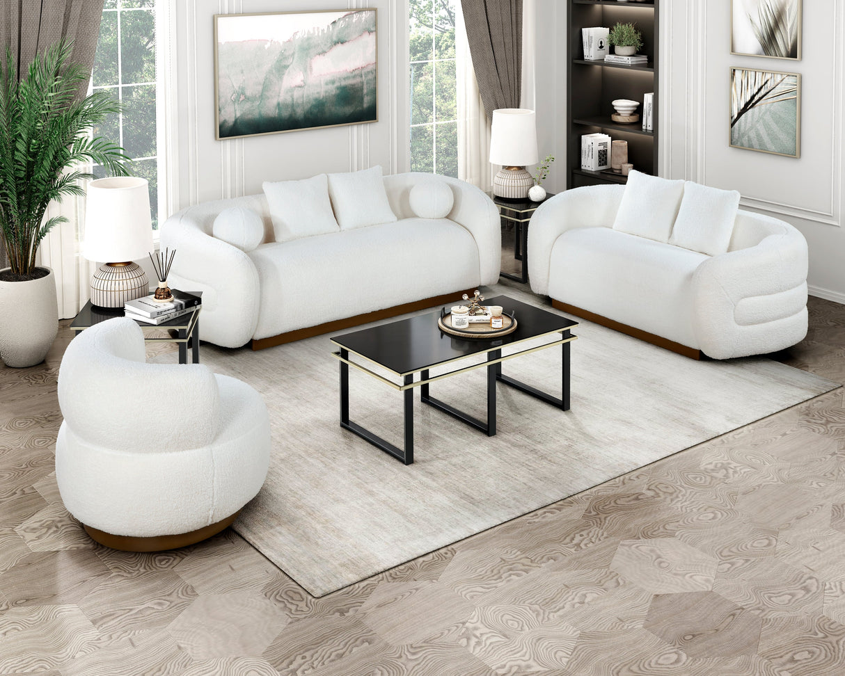 Novella White Sofa by Homelegance at Eve Furniture