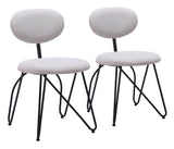 Novi Dove Gray Dining Chair (Set of 2) by Zuomod at Eve Furniture