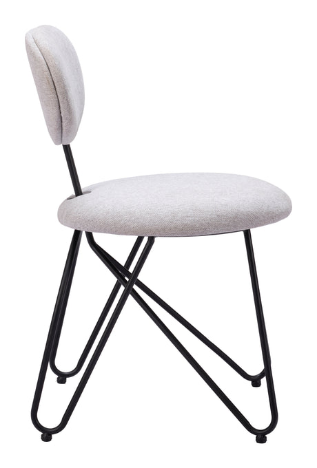 Novi Dove Gray Dining Chair (Set of 2) by Zuomod at Eve Furniture