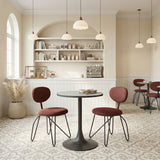 Novi Maroon Brown Dining Chair (Set of 2) by Zuomod at Eve Furniture