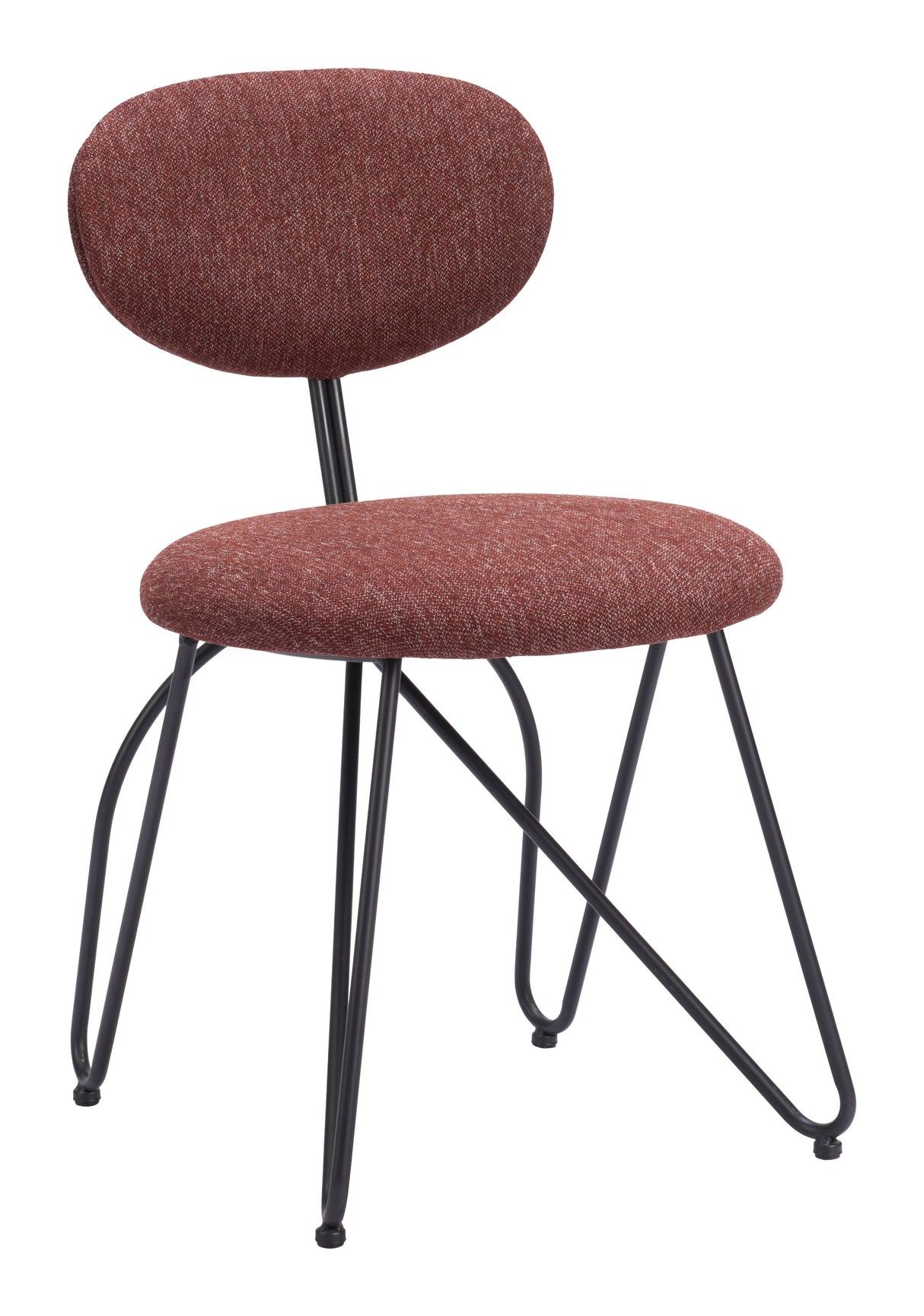 Novi Maroon Brown Dining Chair (Set of 2) by Zuomod at Eve Furniture