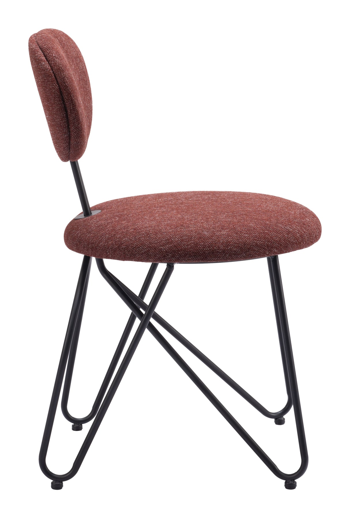 Novi Maroon Brown Dining Chair (Set of 2) by Zuomod at Eve Furniture