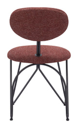 Novi Maroon Brown Dining Chair (Set of 2) by Zuomod at Eve Furniture