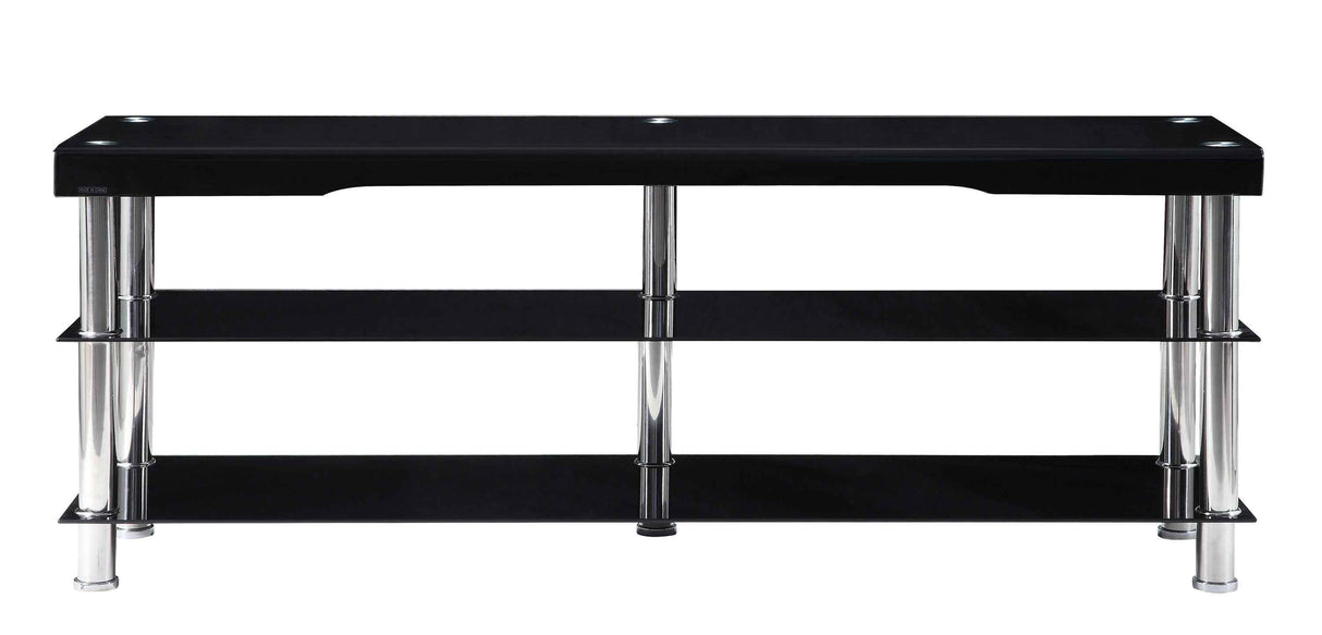Noyan Black Glass 63" TV Stand