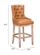 Nuby Brown Swivel Barstool by Zuomod at Eve Furniture