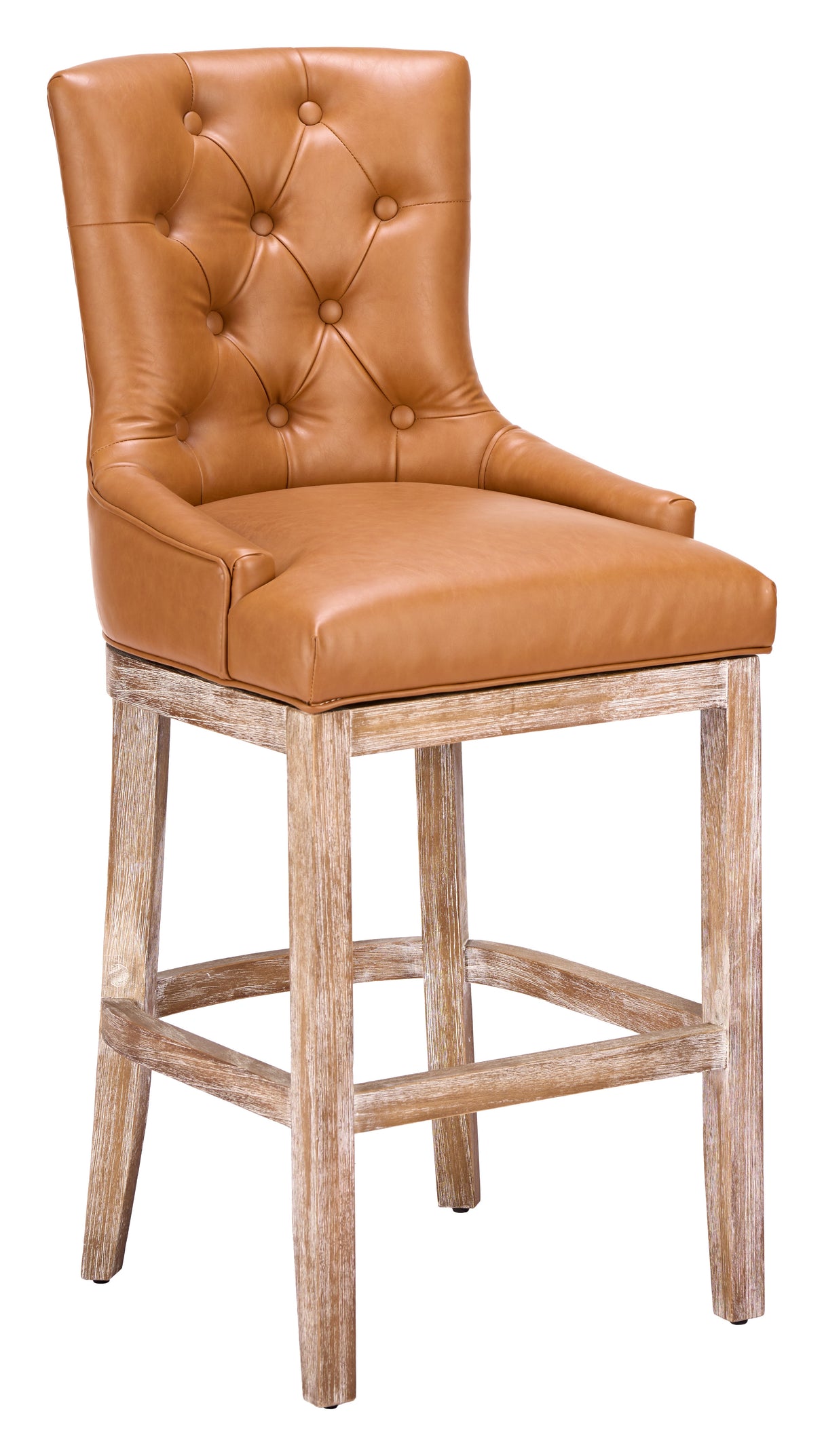 Nuby Brown Swivel Barstool by Zuomod at Eve Furniture
