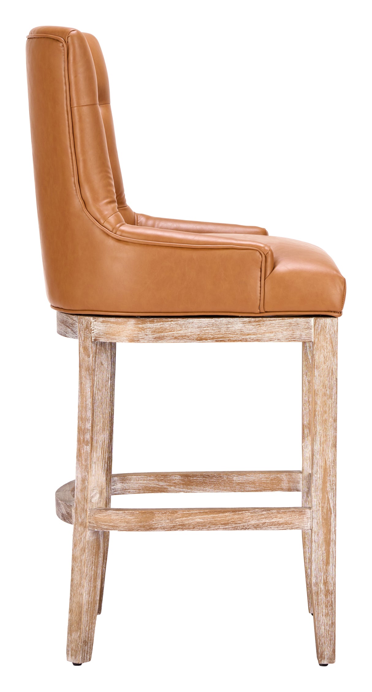 Nuby Brown Swivel Barstool by Zuomod at Eve Furniture
