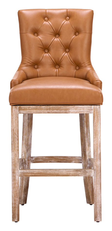 Nuby Brown Swivel Barstool by Zuomod at Eve Furniture