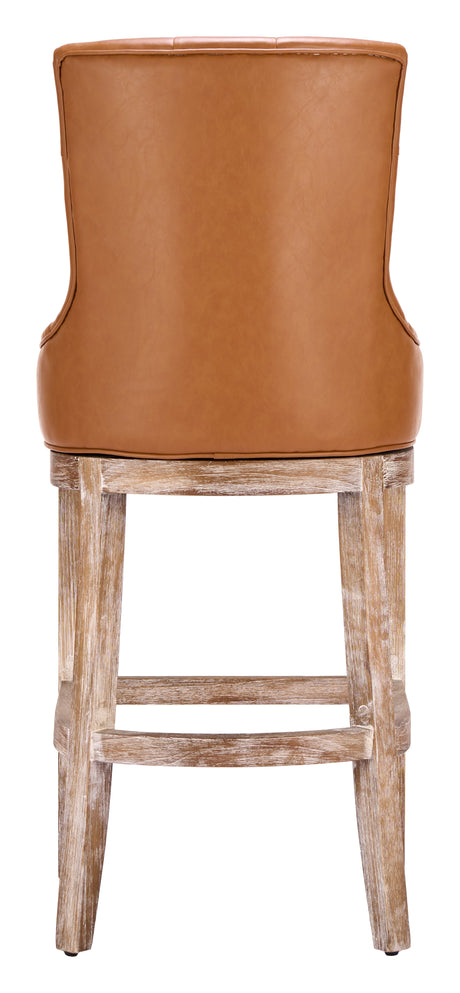 Nuby Brown Swivel Barstool by Zuomod at Eve Furniture
