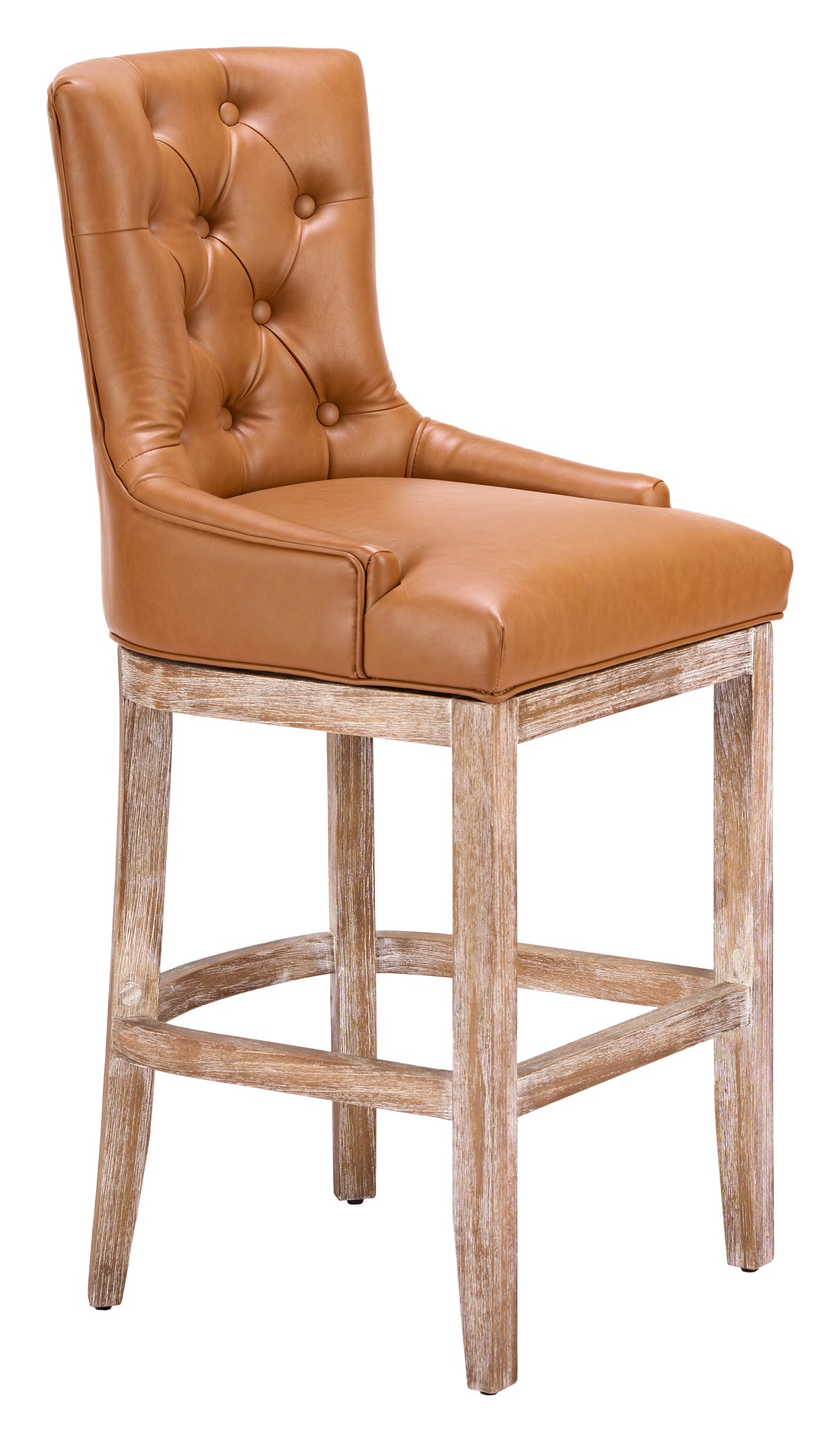 Nuby Brown Swivel Barstool by Zuomod at Eve Furniture
