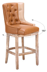 Nuby Brown Swivel Barstool by Zuomod at Eve Furniture