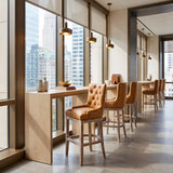 Nuby Brown Swivel Barstool by Zuomod at Eve Furniture