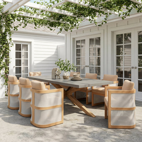 Nue Brown Outdoor Dining Chair by Zuomod at Eve Furniture